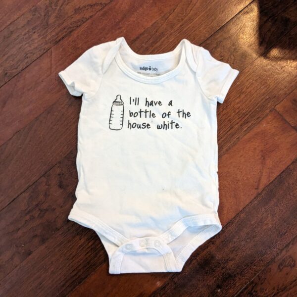 White short sleeved onesie