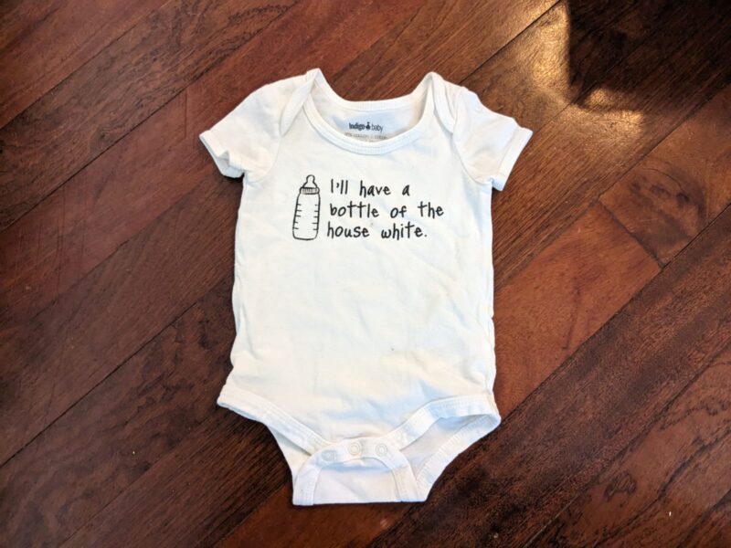 White short sleeved onesie