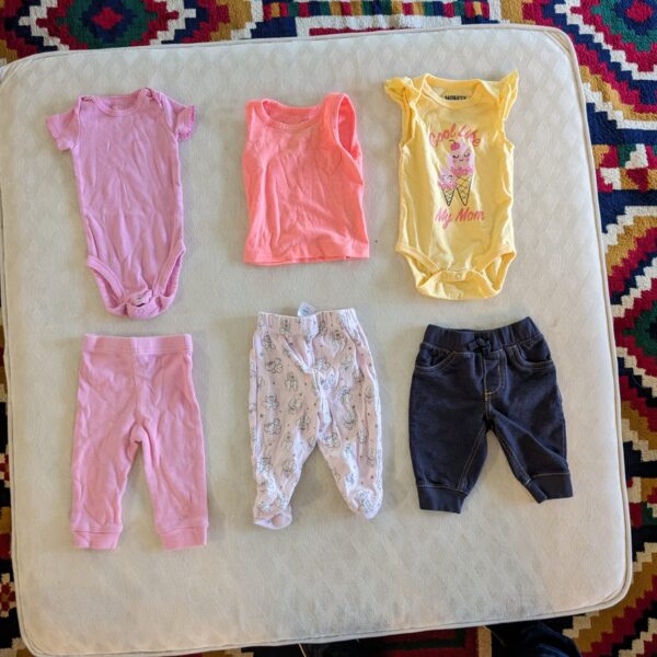 Onsies, shirt and pants