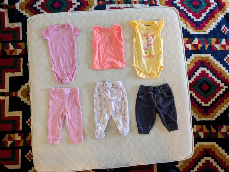Onsies, shirt and pants