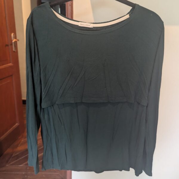 Forest Green Feeding/ maternity shirt size L