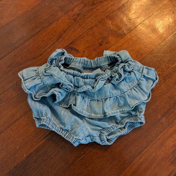 Ruffle Denim Diaper Cover